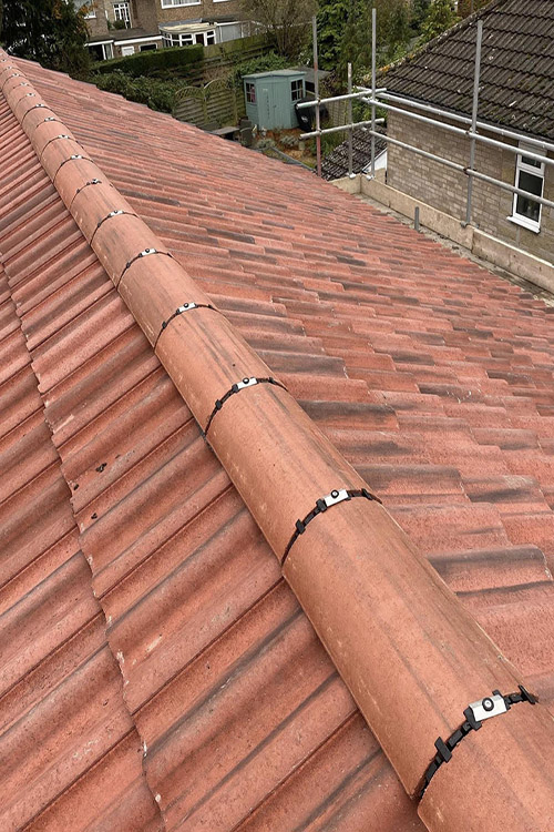 Dry Ridge system on top of roof