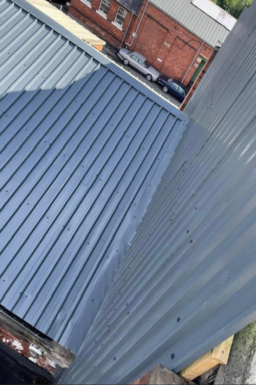 Metal Roofing used in an industrial setting
